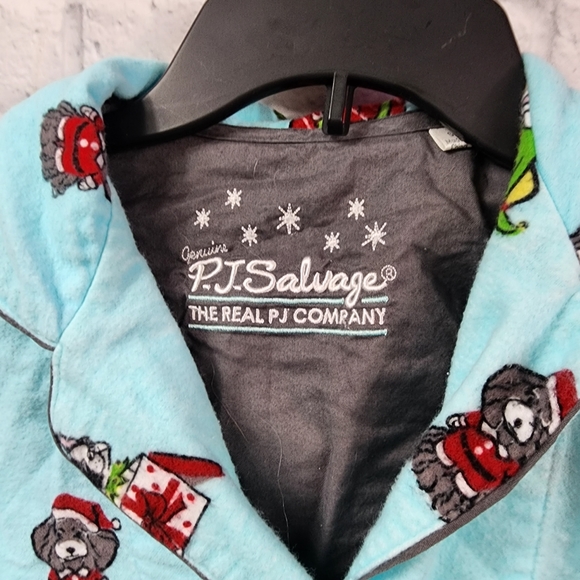 P.J. SALVAGE 2 Piece "Christmas Dogs" Flannel Lounge PJ/Pajama Set - Picture 3 of 8